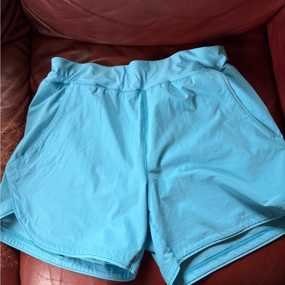 Lands' End Women's Sky Blue Athletic Shorts